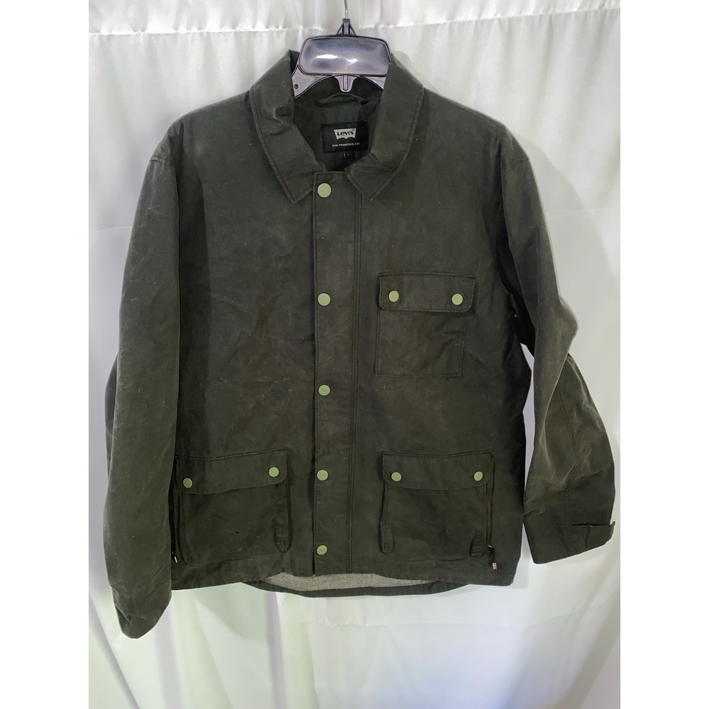 Levi's x Halley Stevensons Waxed Cotton Mens Jacket Green Size Large